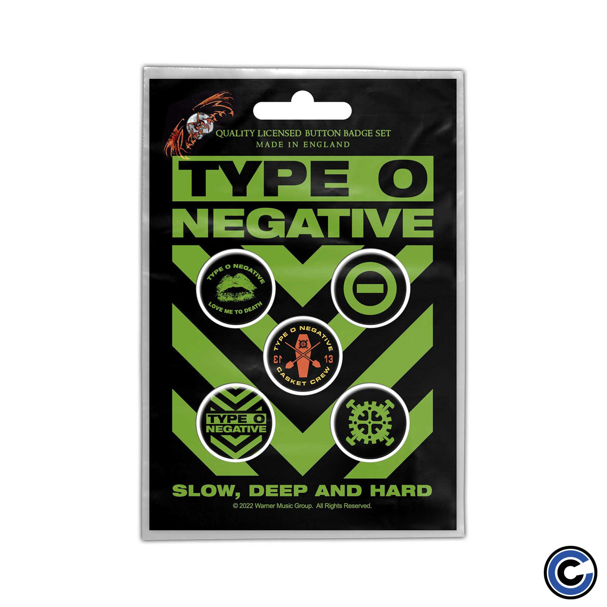 Type O Negative "Slow, Deep & Hard" Button Pack