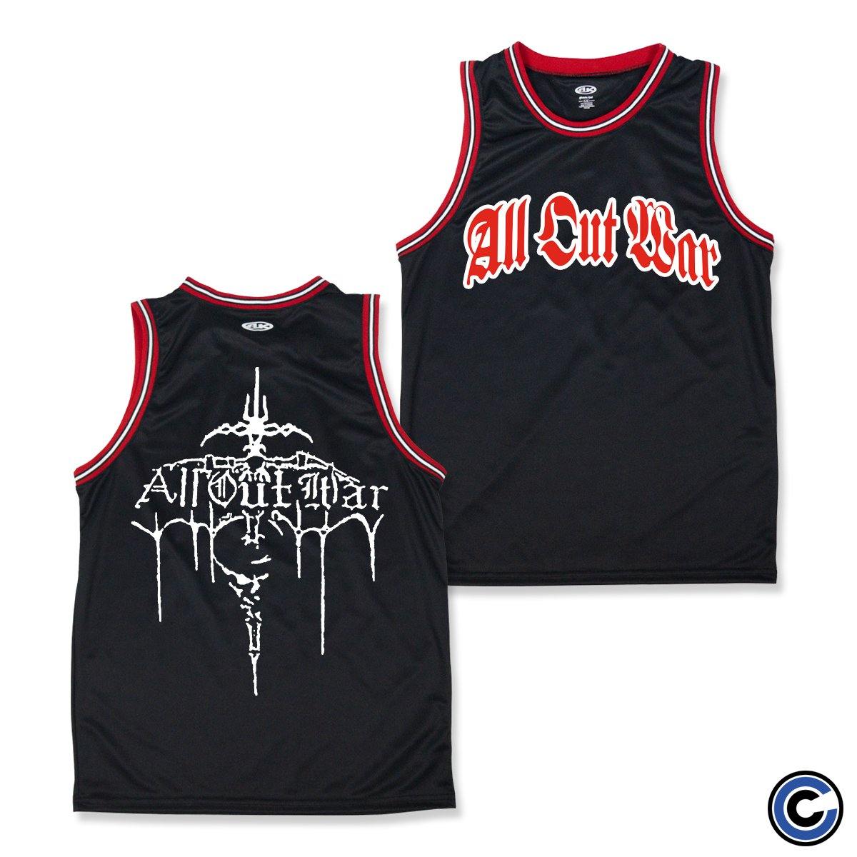 ALL OUT WAR バスケジャージ タンクトップ NYHC All Out War 