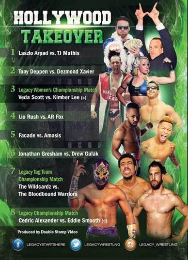 Buy Now – Legacy Wrestling "Hollywood Takeover" DVD (03/11/2016) – Wrestler & Wrestling Merch – Bottom Line