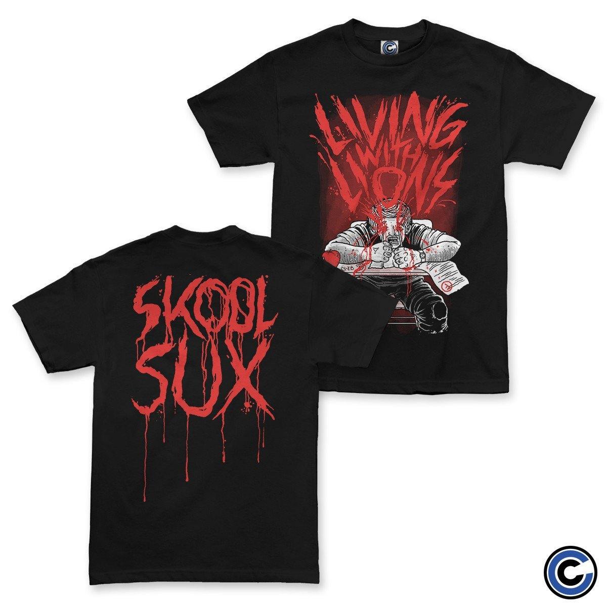Buy – Living With Lions "School Sucks" Shirt – Band & Music Merch – Cold Cuts Merch