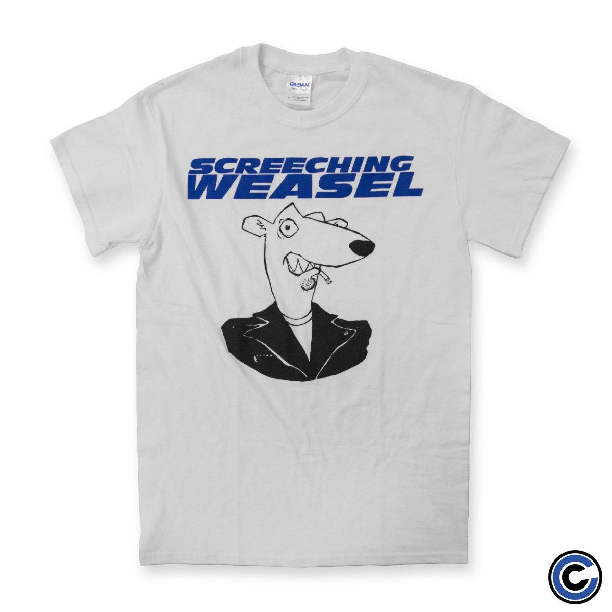 Screeching Weasel T-Shirt Punk Rock Unisex Heavy Cotton tee Shirt, bianco, 5XL : Genérico
