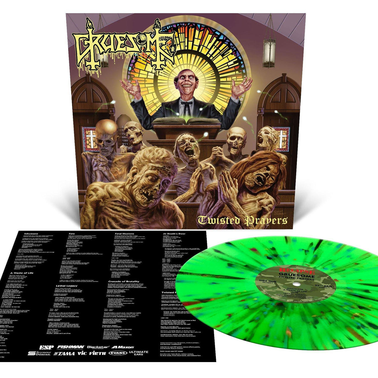 Buy – Gruesome "Twisted Prayers" 12" – Band & Music Merch – Cold Cuts Merch