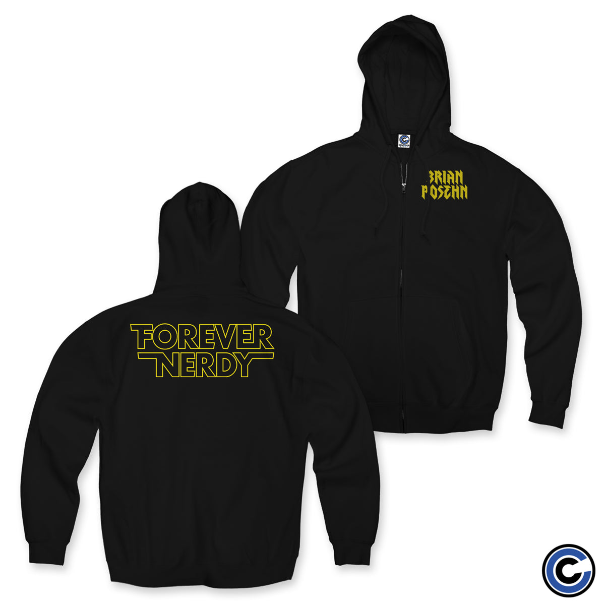Brian Posehn "Forever Nerdy" Zip Up Hoodie