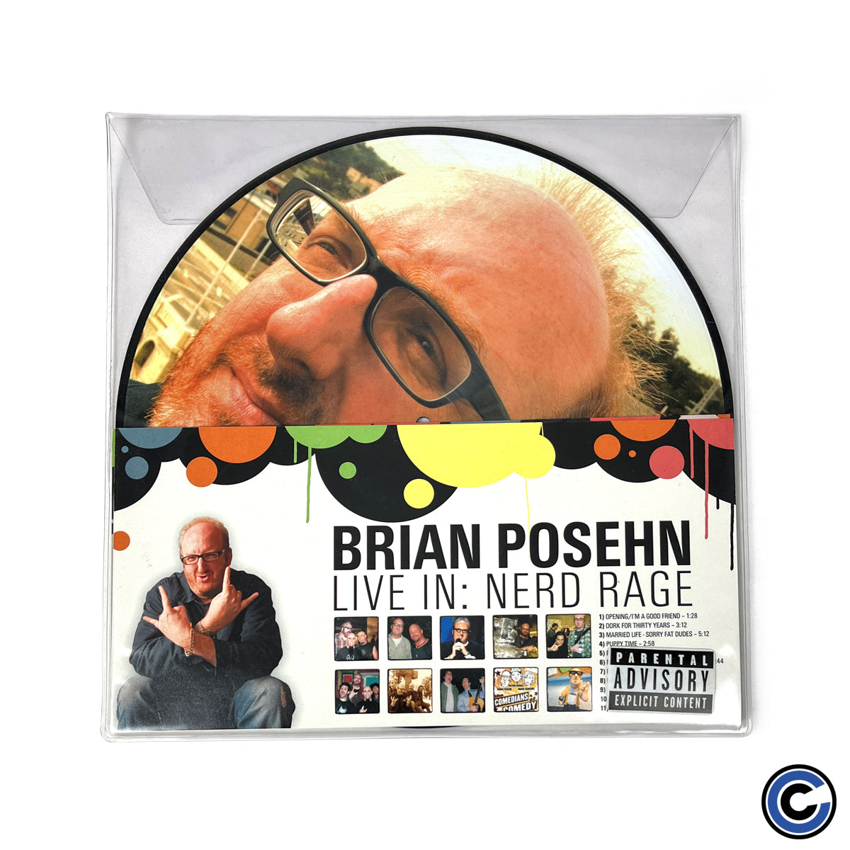 Brian Posehn "Live In: Nerd Rage" 12" Signed Picture Disc Vinyl