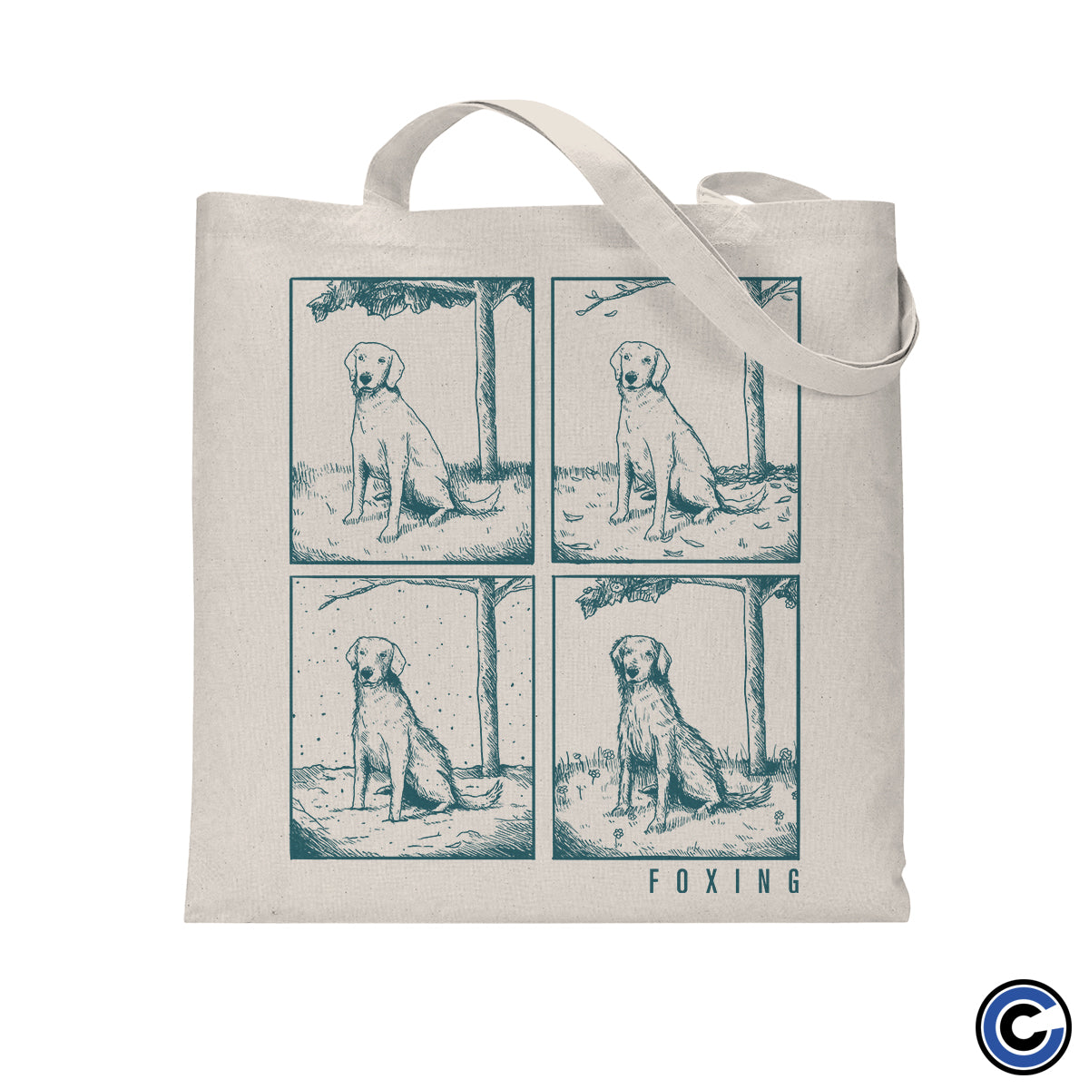 Foxing "Dog" Tote Bag