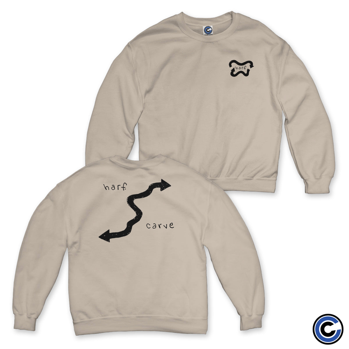 Harf. "Carve" Crewneck Sweatshirt