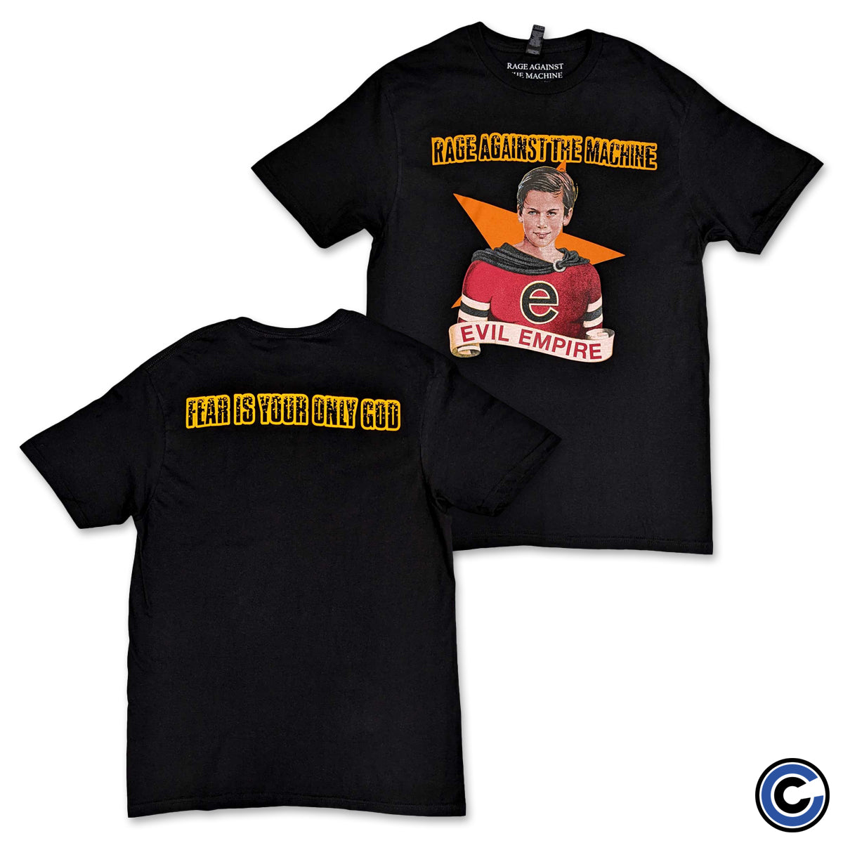 Rage Against The Machine T-Shirt Uomo 'Fear Is Your Only God' - Maglia Nera Vestibilità Regular