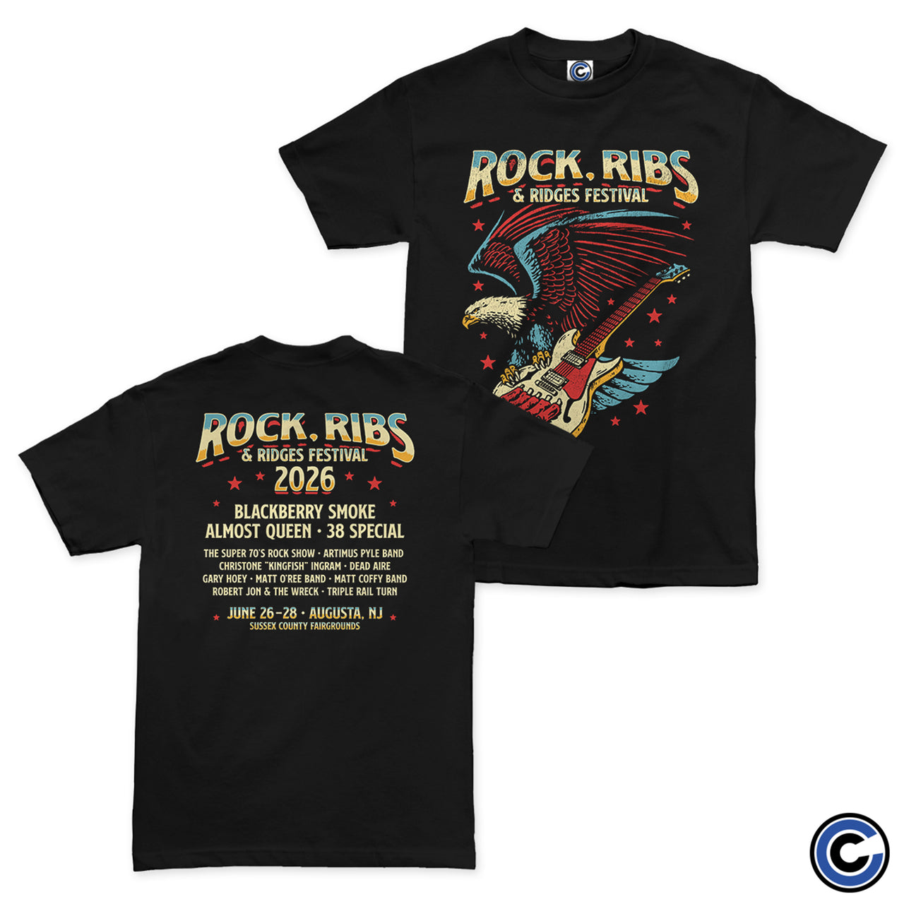 Rock, Ribs and Ridges Festival "Eagle Guitar" Shirt