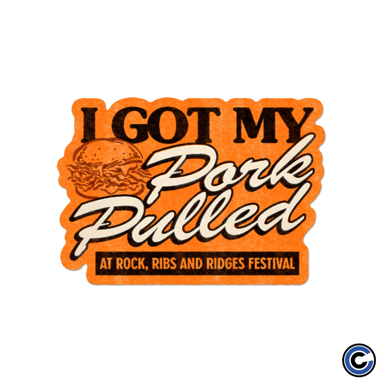 Rock, Ribs and Ridges Festival "Pork Pulled" Sticker