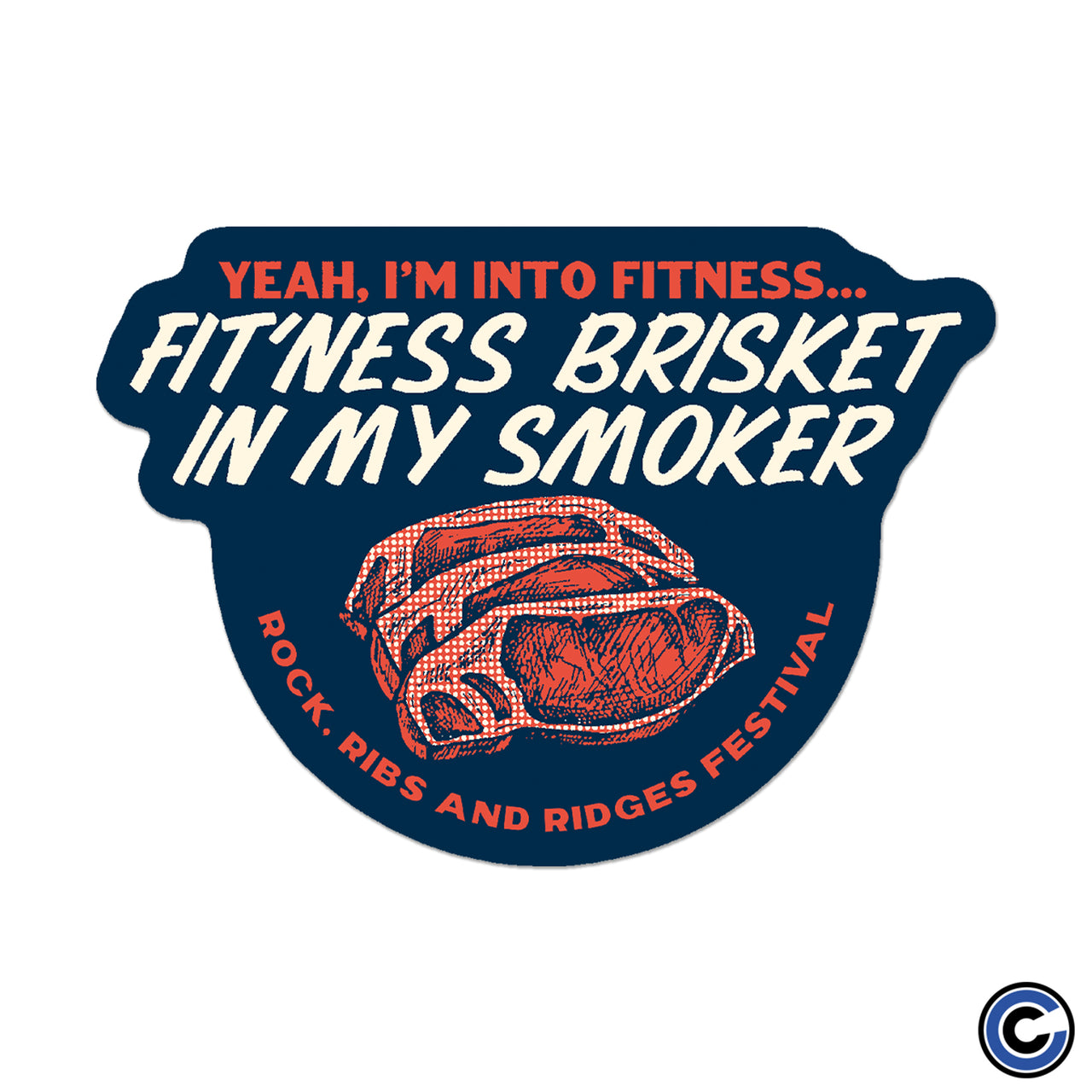 Rock, Ribs and Ridges Festival "Fitness" Sticker