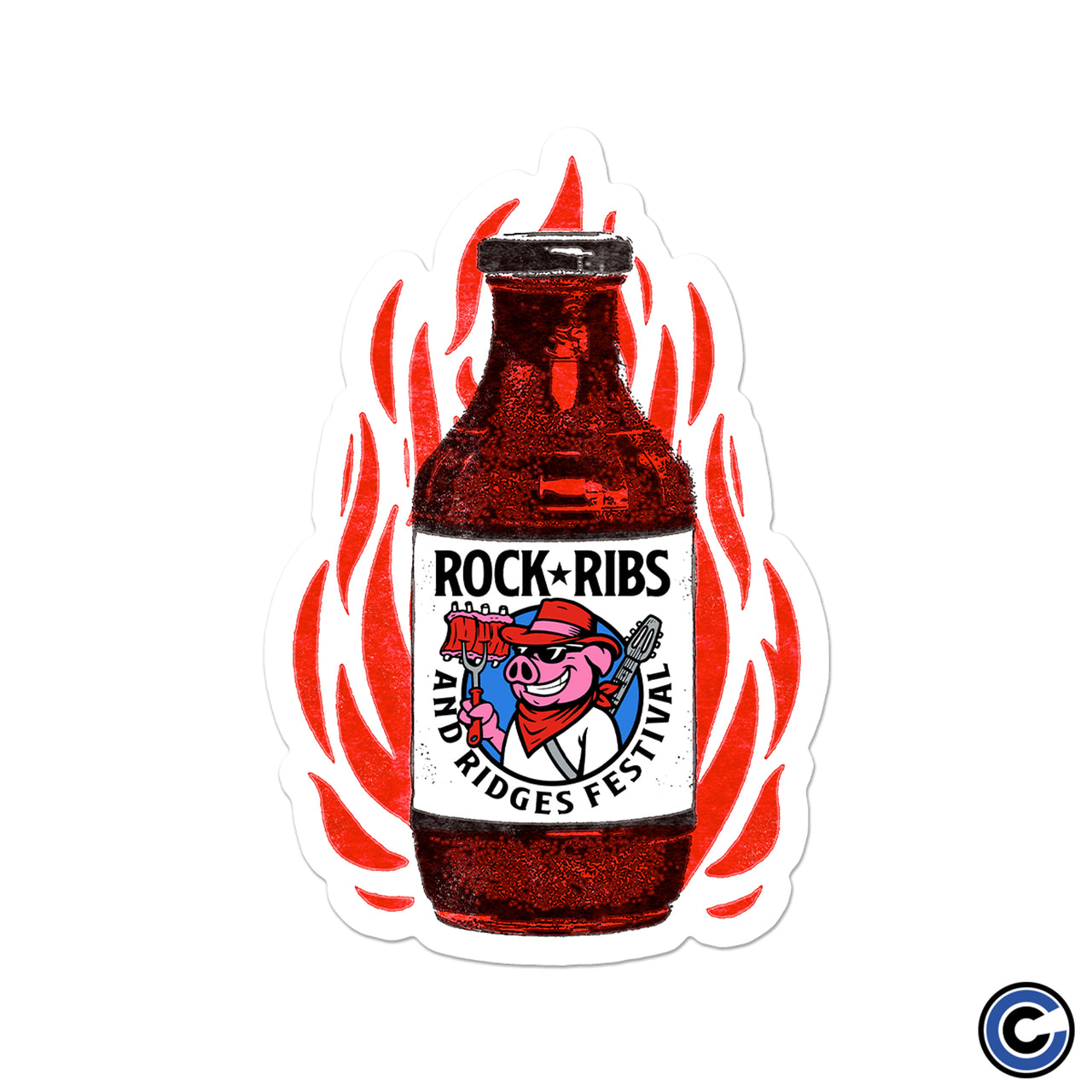 Rock, Ribs and Ridges Festival "Bottle" Sticker