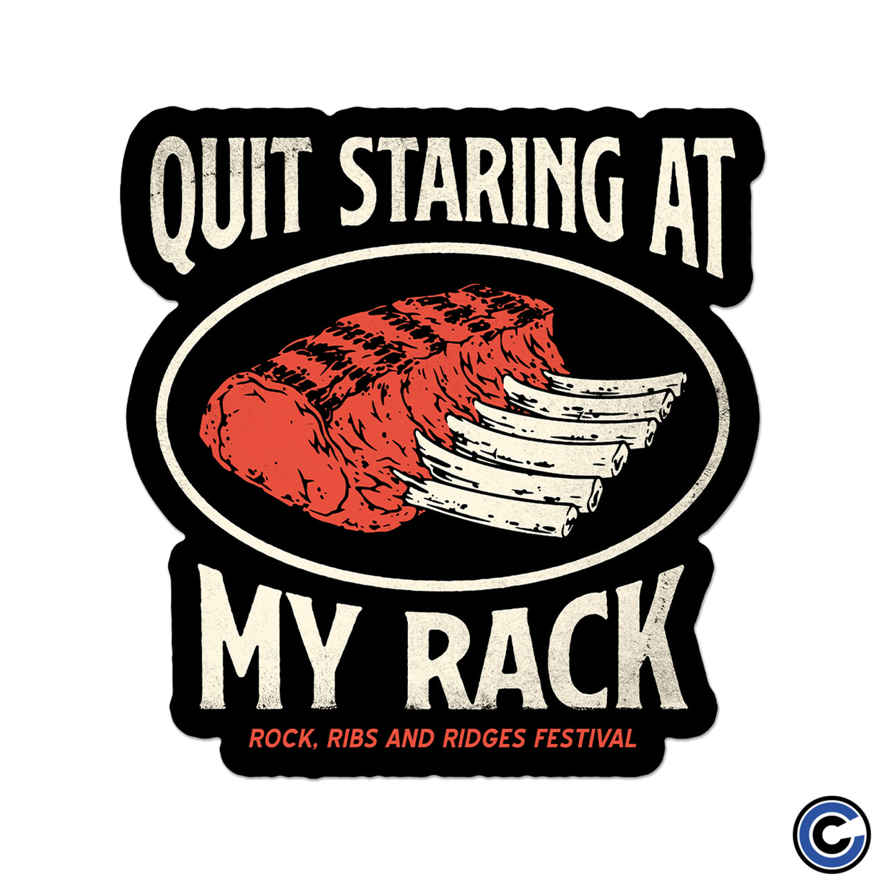 Rock, Ribs and Ridges Festival "My Rack" Sticker