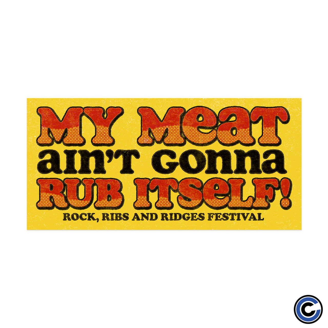 Rock, Ribs and Ridges Festival "Meat Rub" Sticker