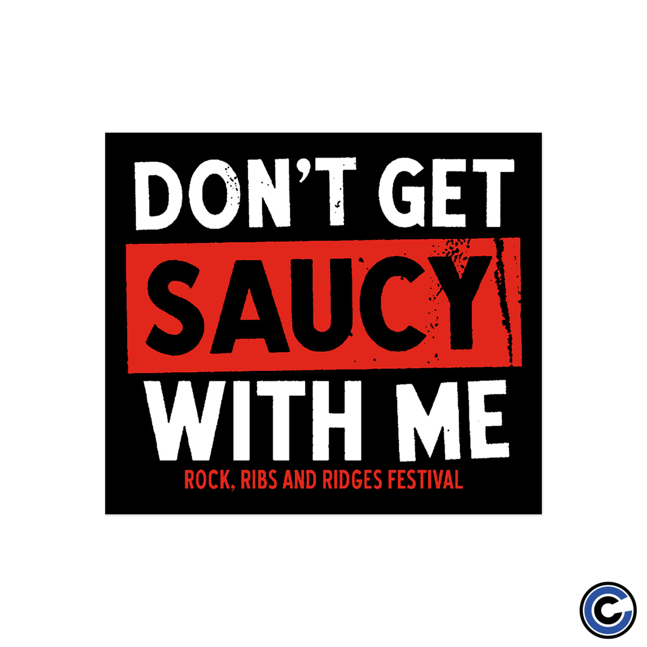 Rock, Ribs and Ridges Festival "Saucy" Sticker