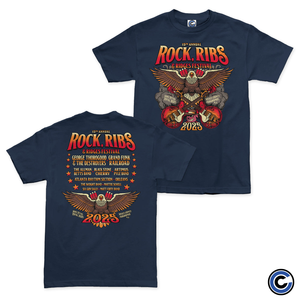 Rock Ribs and Ridges Festival "Dual Guitars" Shirt