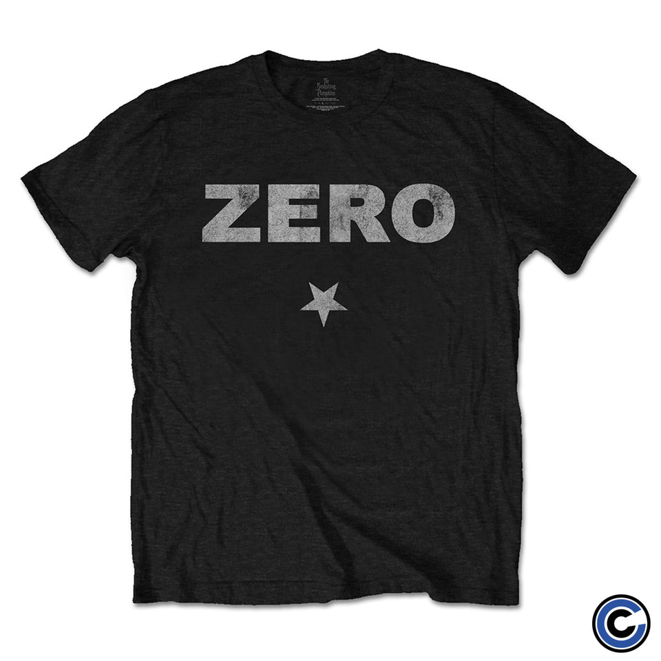 The Smashing Pumpkins 'Zero Distressed' T-Shirt - Official Licensed Band Tee (Large, Black)