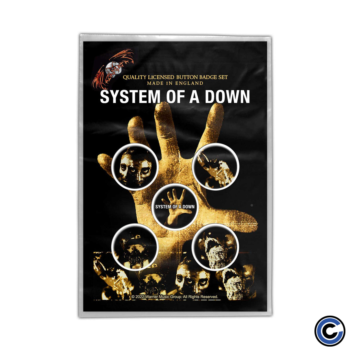 System Of A Down "Hand" Button Pack