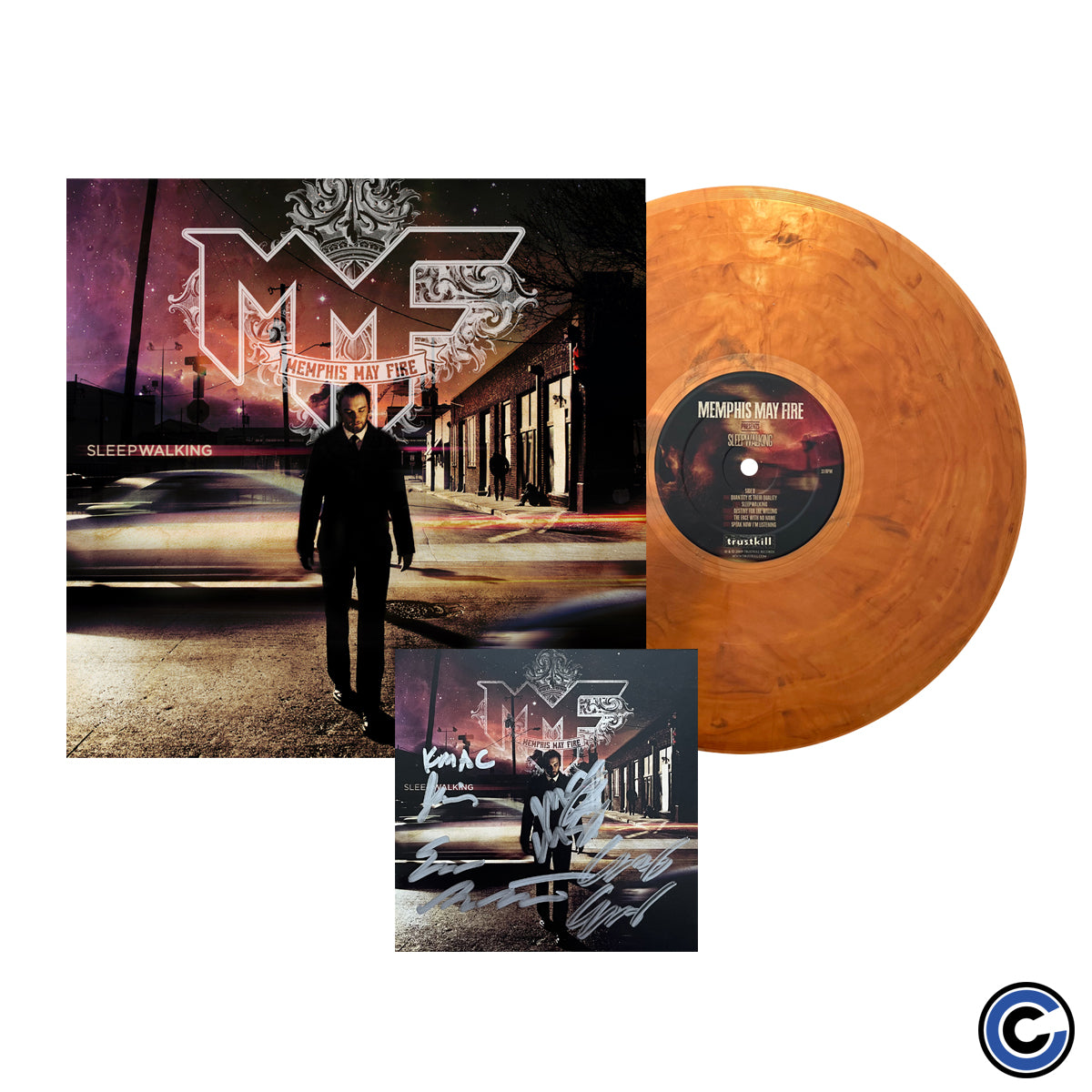 Memphis May Fire "Sleepwalking" 12" Vinyl LP + Autographed Booklet Bundle