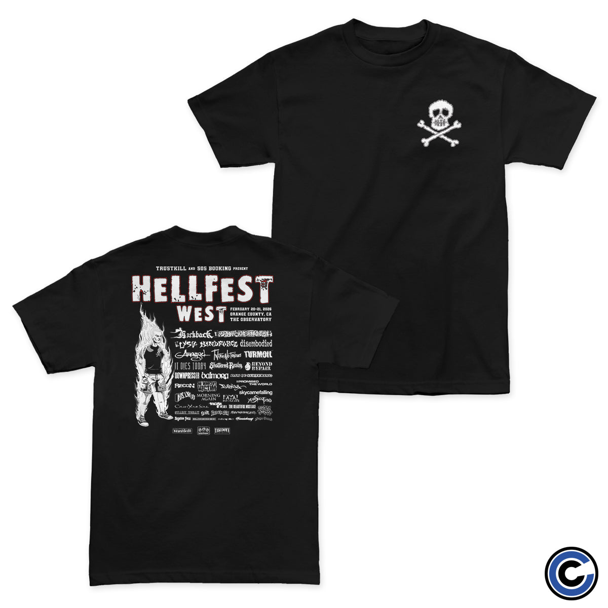 Trustkill Records "Hellfest West Skull" Shirt