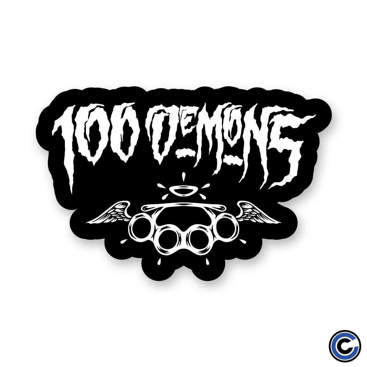 Buy – 100 Demons "Brass Knuckles" Sticker – Band & Music Merch – Cold Cuts Merch