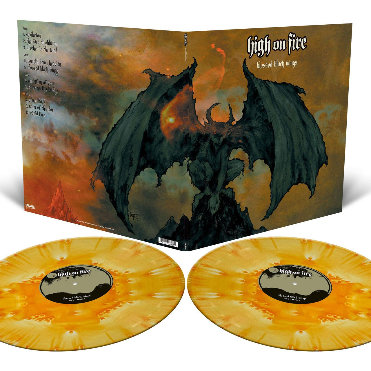 Buy – High on Fire "Blessed Black Wings" 2x12" – Band & Music Merch – Cold Cuts Merch