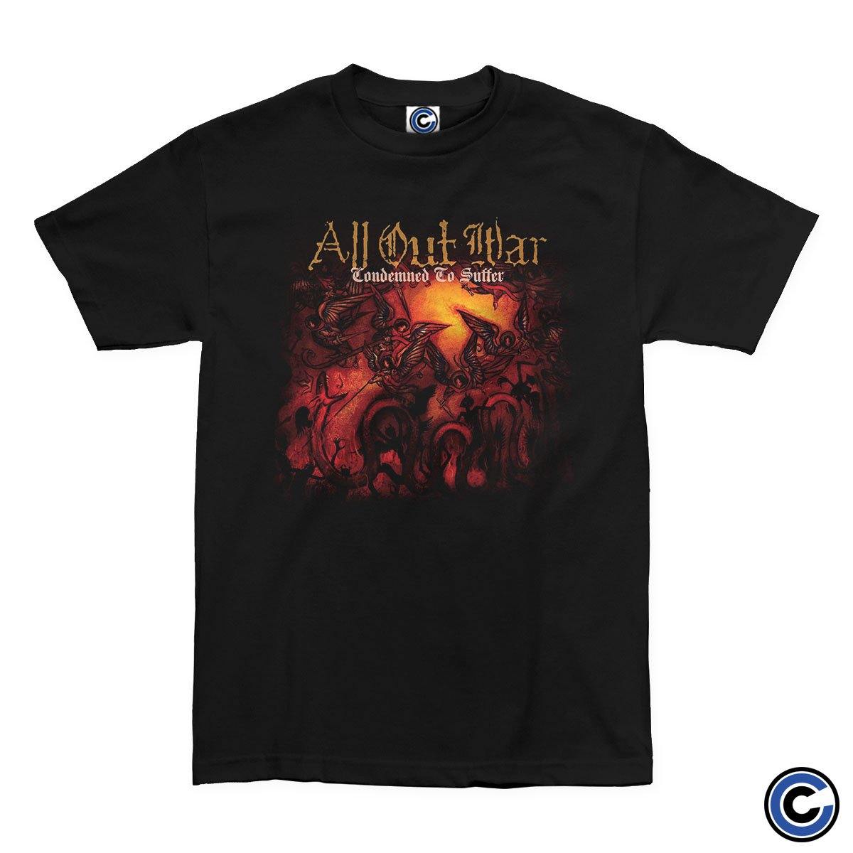 Buy – All Out War "Condemned to Suffer" Shirt – Band & Music Merch – Cold Cuts Merch