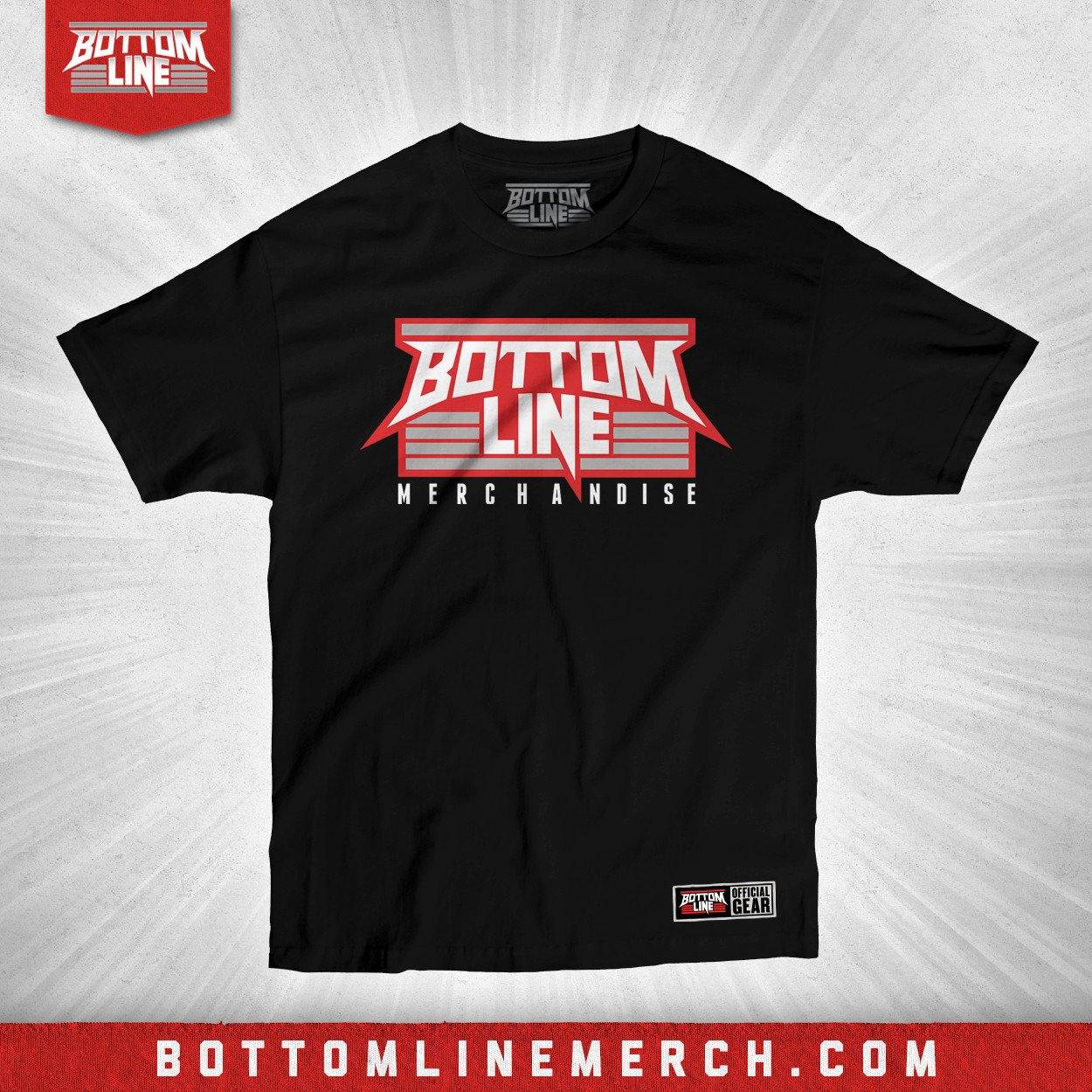 Buy Now – Bottom Line "Logo" Black Shirt – Wrestler & Wrestling Merch – Bottom Line
