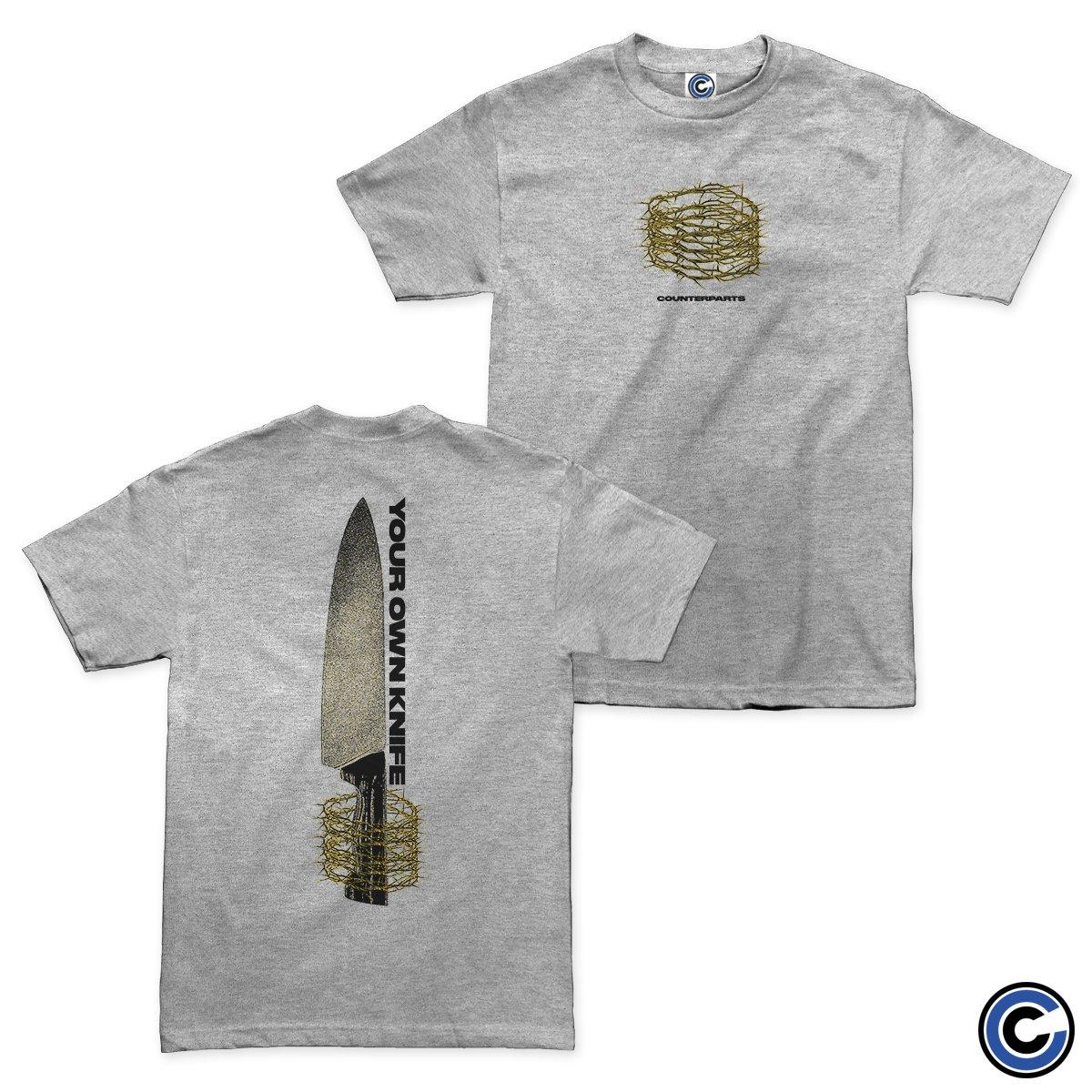 Buy – Counterparts "Knife" Shirt – Band & Music Merch – Cold Cuts Merch