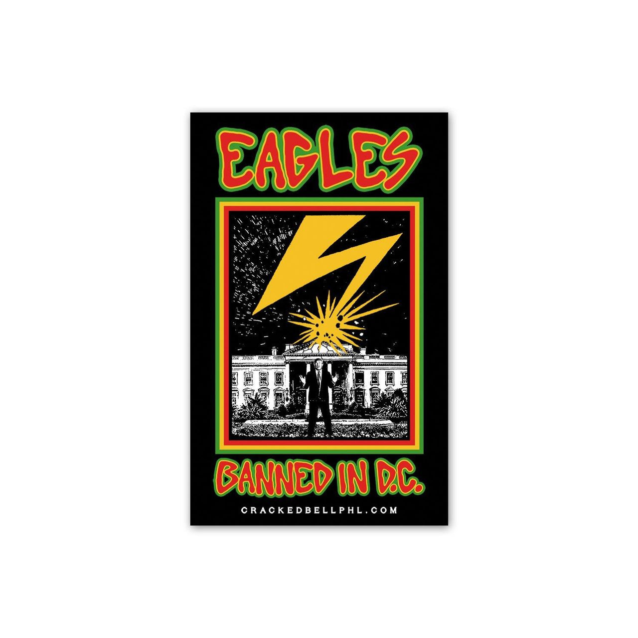 Buy – Cracked Bell "Banned In DC" Sticker – Band & Music Merch – Cold Cuts Merch