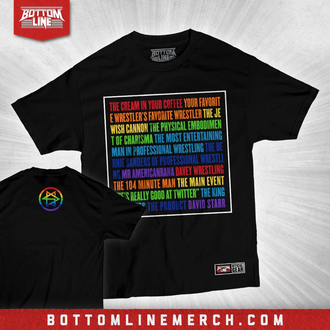 Buy Now – David Starr "Rainbow Square" Shirt – Wrestler & Wrestling Merch – Bottom Line