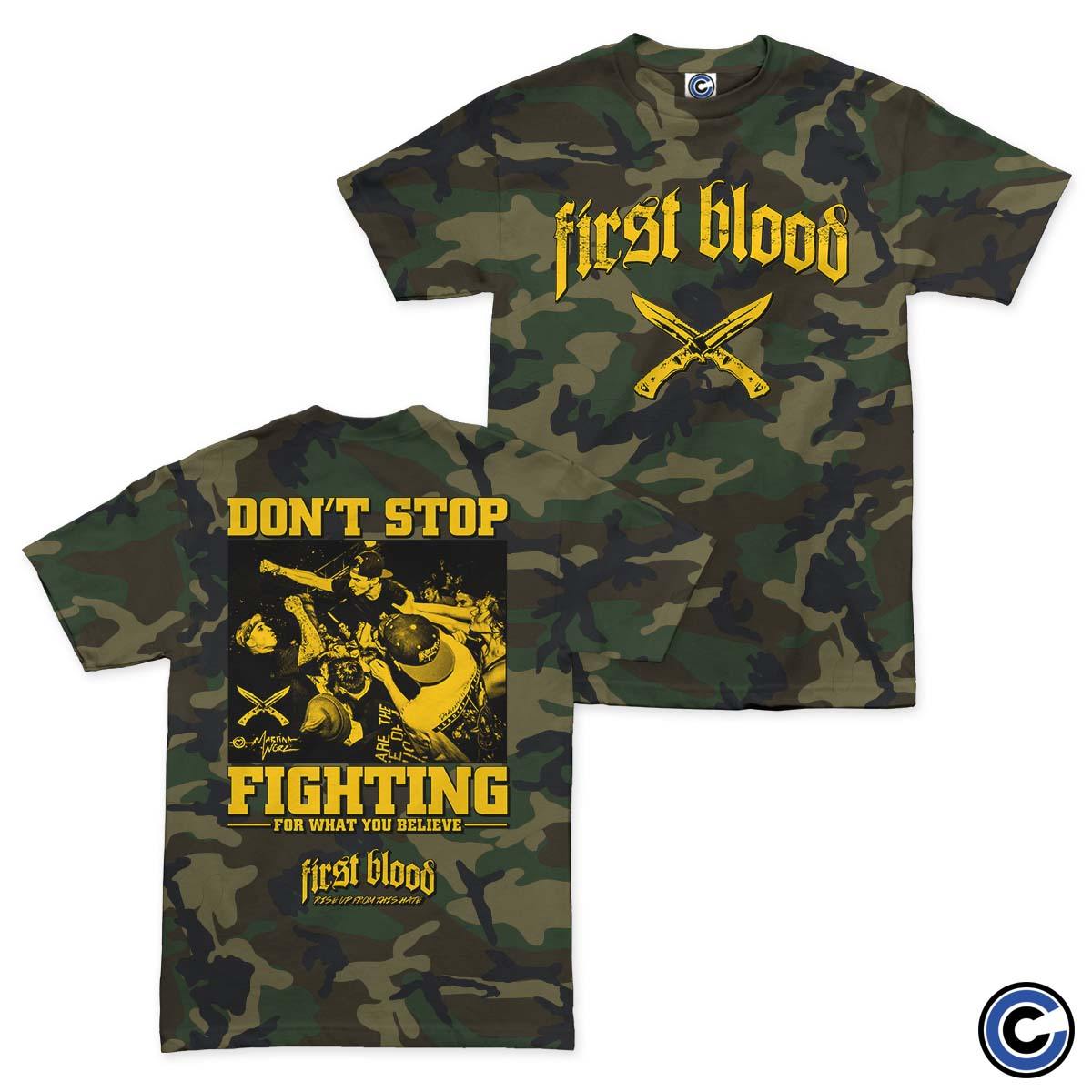 Buy – First Blood "Don't Stop Fighting" Shirt – Band & Music Merch – Cold Cuts Merch