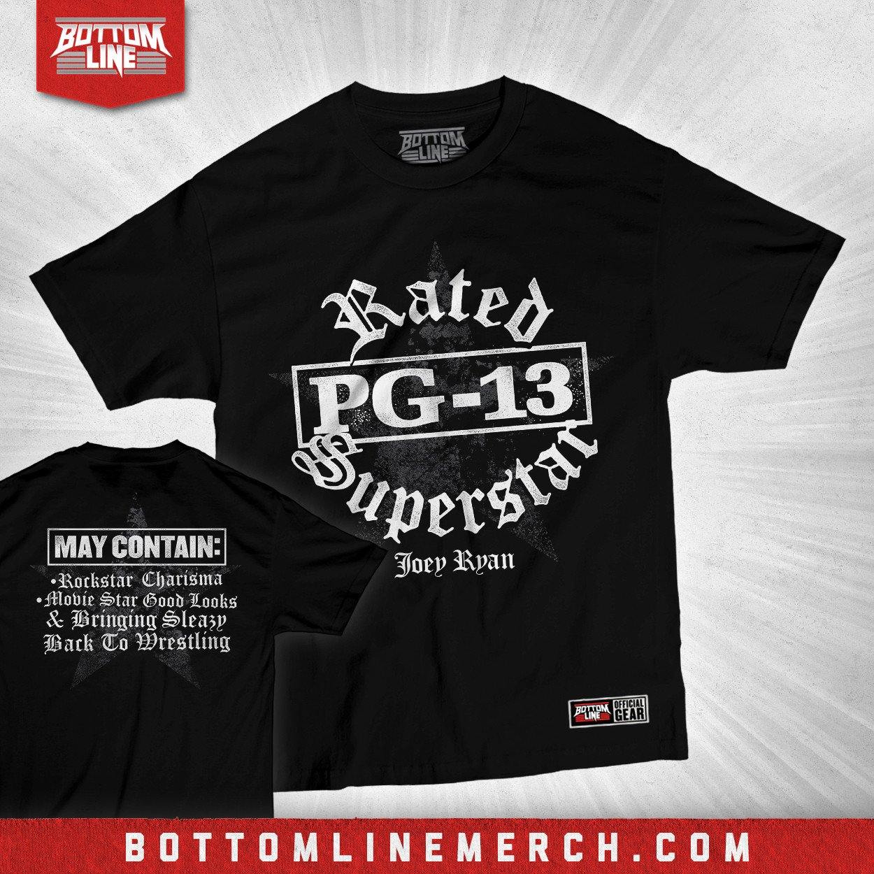 Buy Now – Joey Ryan "Rated PG-13 Superstar" Shirt – Wrestler & Wrestling Merch – Bottom Line