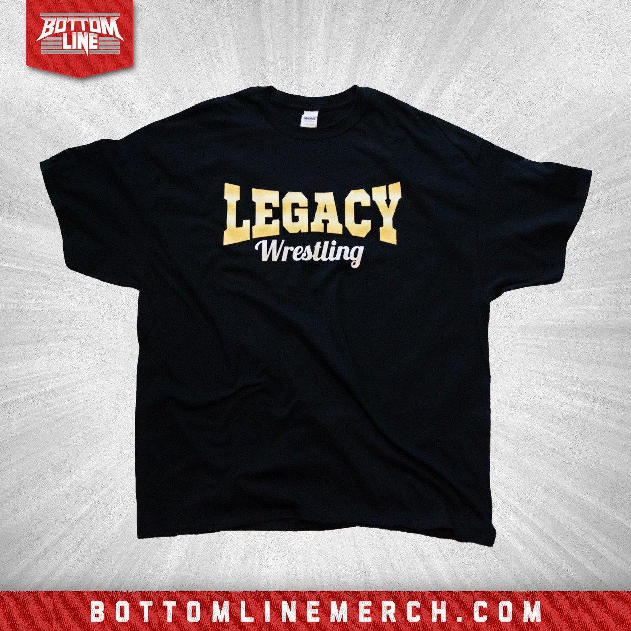 Buy Now – Legacy Wrestling "Logo" Black Shirt – Wrestler & Wrestling Merch – Bottom Line