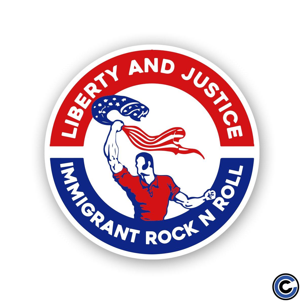 Buy – Liberty And Justice "Immigrant Rock" Sticker – Band & Music Merch – Cold Cuts Merch