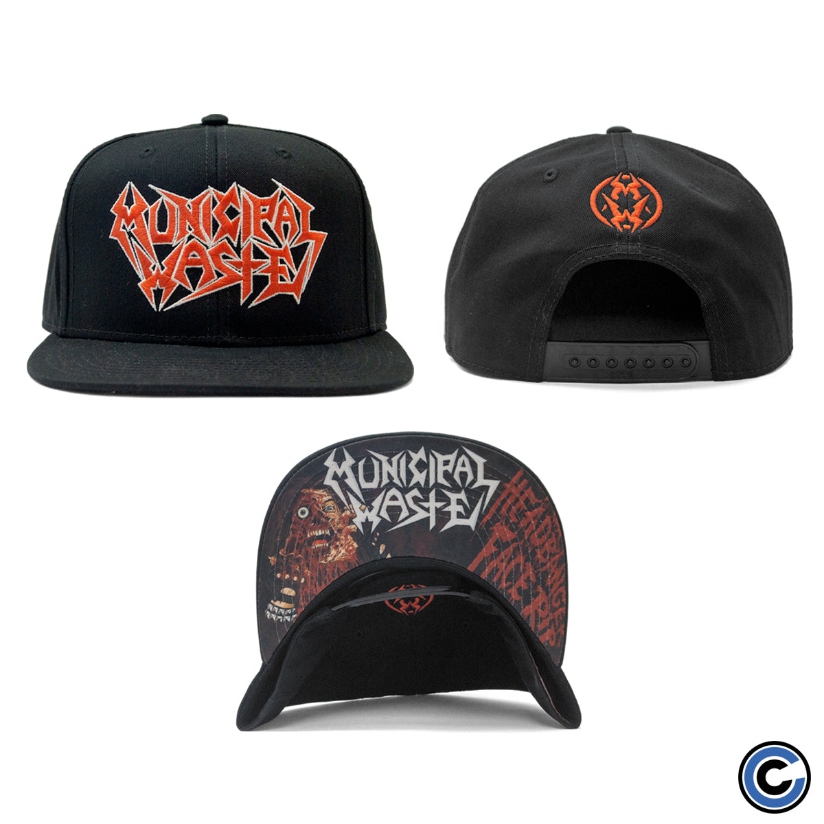 Municipal Waste "Headbanger Face Rip" Snapback