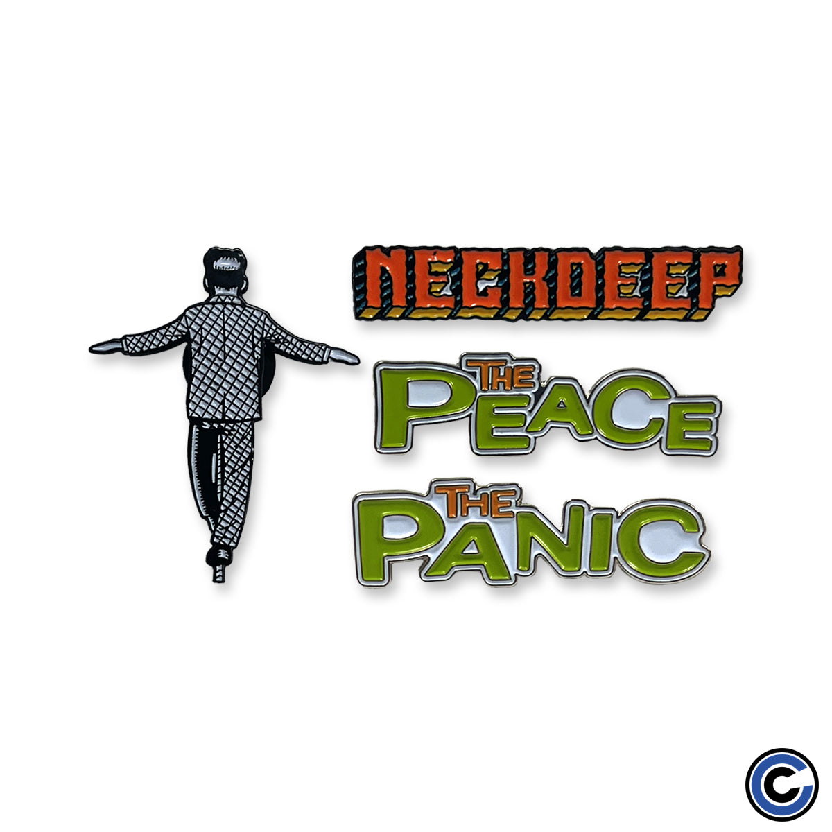Neck Deep "The Peace and The Panic" Enamel Pin Set