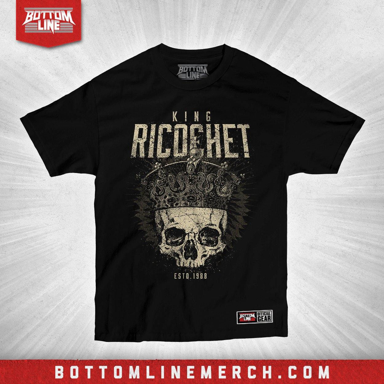 Buy Now – Ricochet "King Ricochet" Shirt – Wrestler & Wrestling Merch – Bottom Line