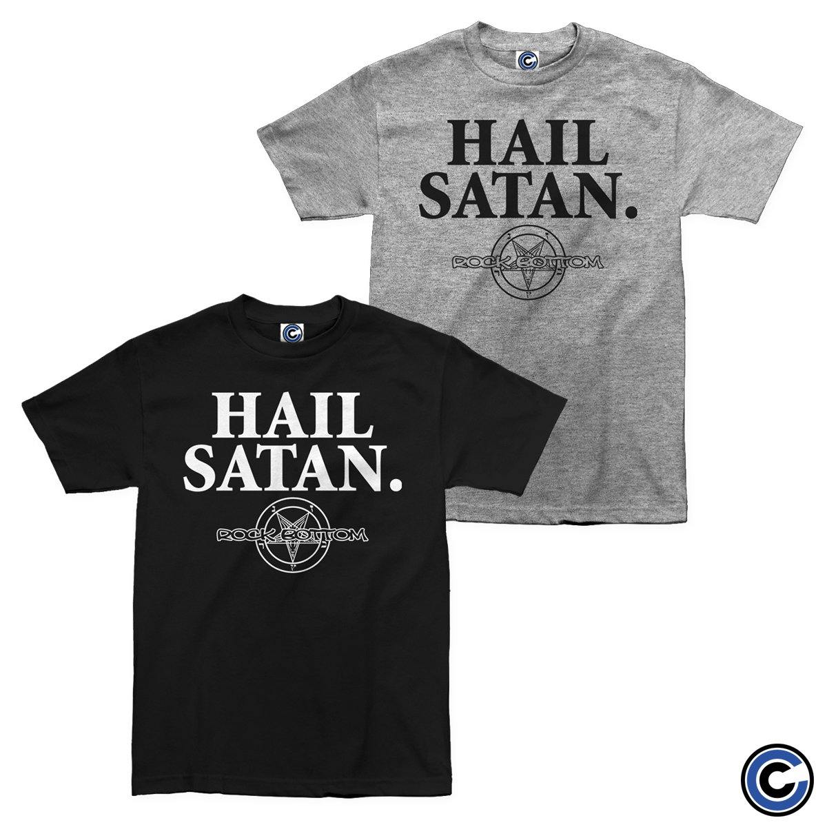 Buy – Rock Bottom "Hail Satan" Shirt – Band & Music Merch – Cold Cuts Merch