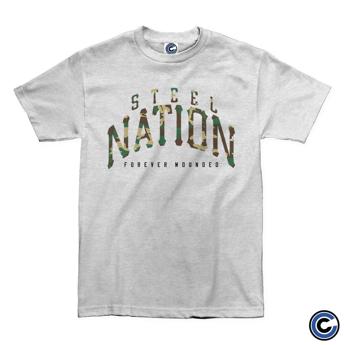 Buy – Steel Nation "Camo" Ash Shirt – Band & Music Merch – Cold Cuts Merch