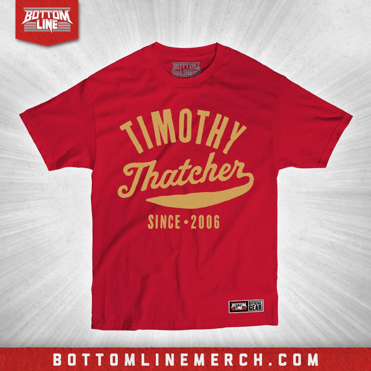 Buy Now – Timothy Thatcher "Vintage Fight" Red Shirt – Wrestler & Wrestling Merch – Bottom Line