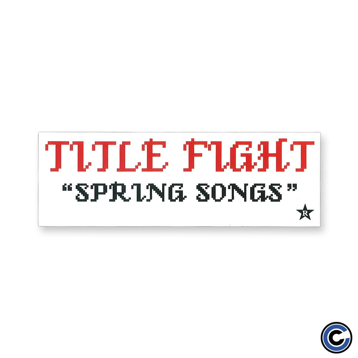 Buy – Title Fight "Spring Songs" Sticker – Band & Music Merch – Cold Cuts Merch