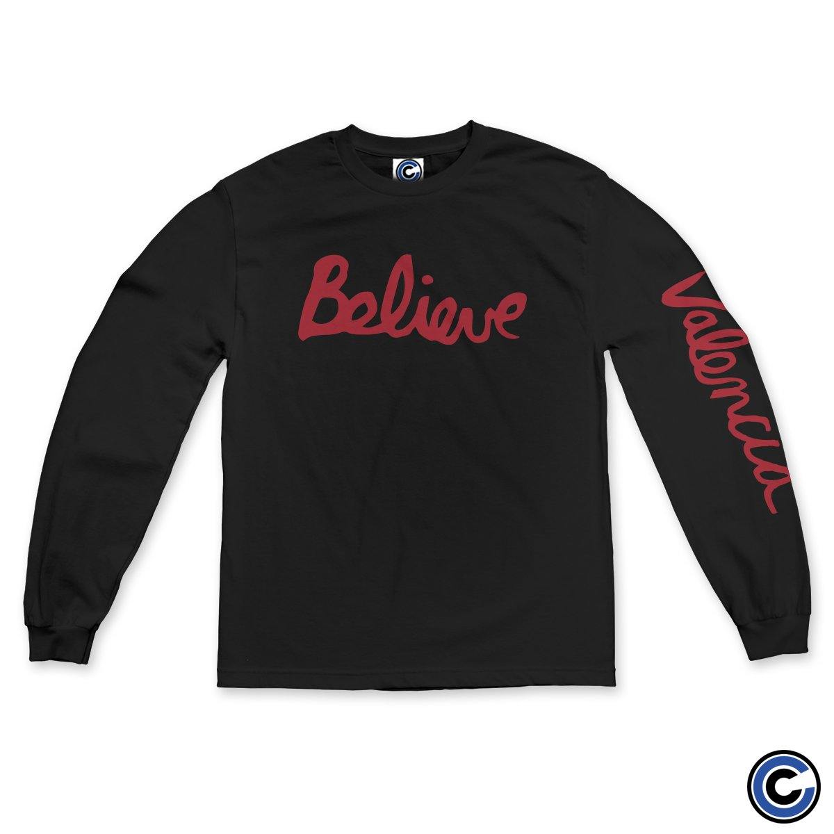 Buy – Valencia "Believe Cursive" Long Sleeve – Band & Music Merch – Cold Cuts Merch