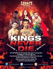 Buy Now – Legacy Wrestling "Kings Never Die" DVD (09/03/2016) – Wrestler & Wrestling Merch – Bottom Line
