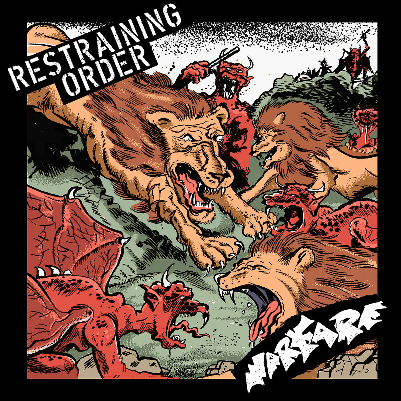 Restraining Order & Warfare "The Return of Fast Hardcore" Split 7" Vinyl